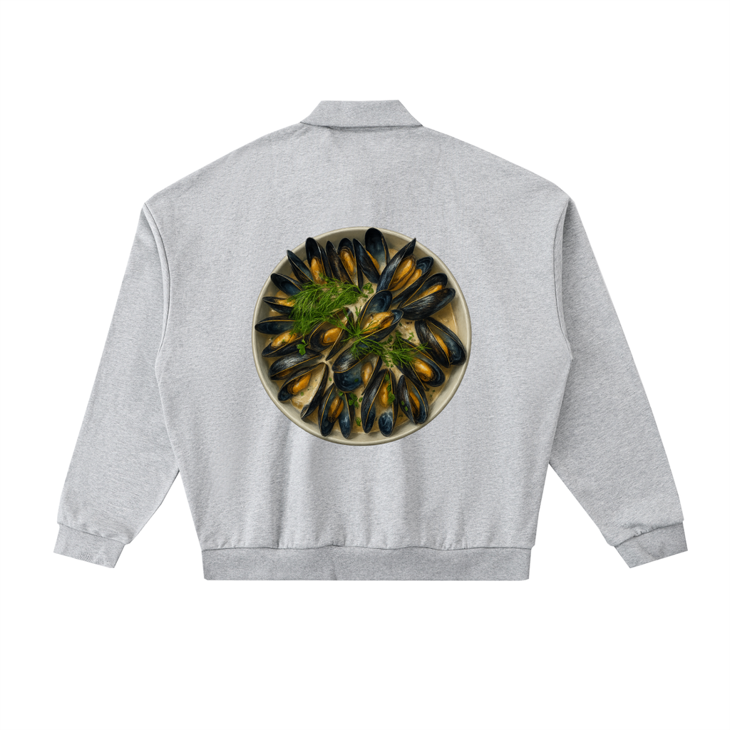 Mussel Shirt Heavyweight Fleece Polo Sweatshirt