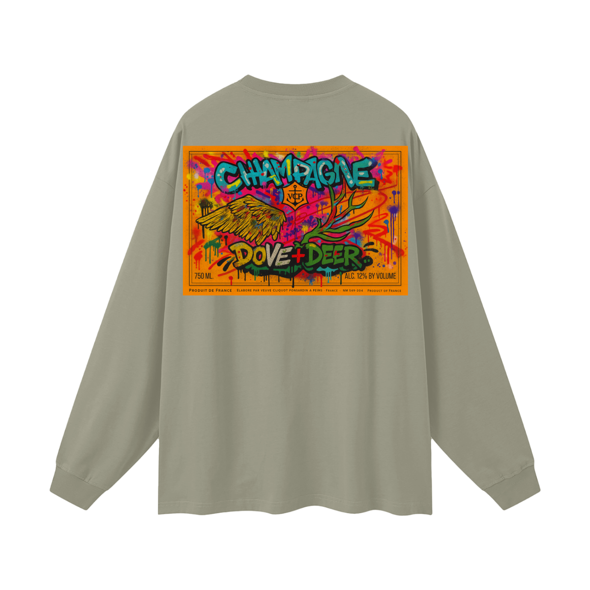 D+D Clic Graffiti Oversized Unisex Long Sleeve T-Shirt