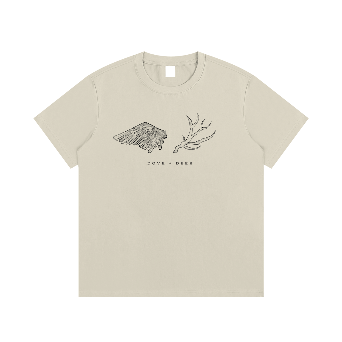 Dove + Deer Logo Cotton T-Shirt