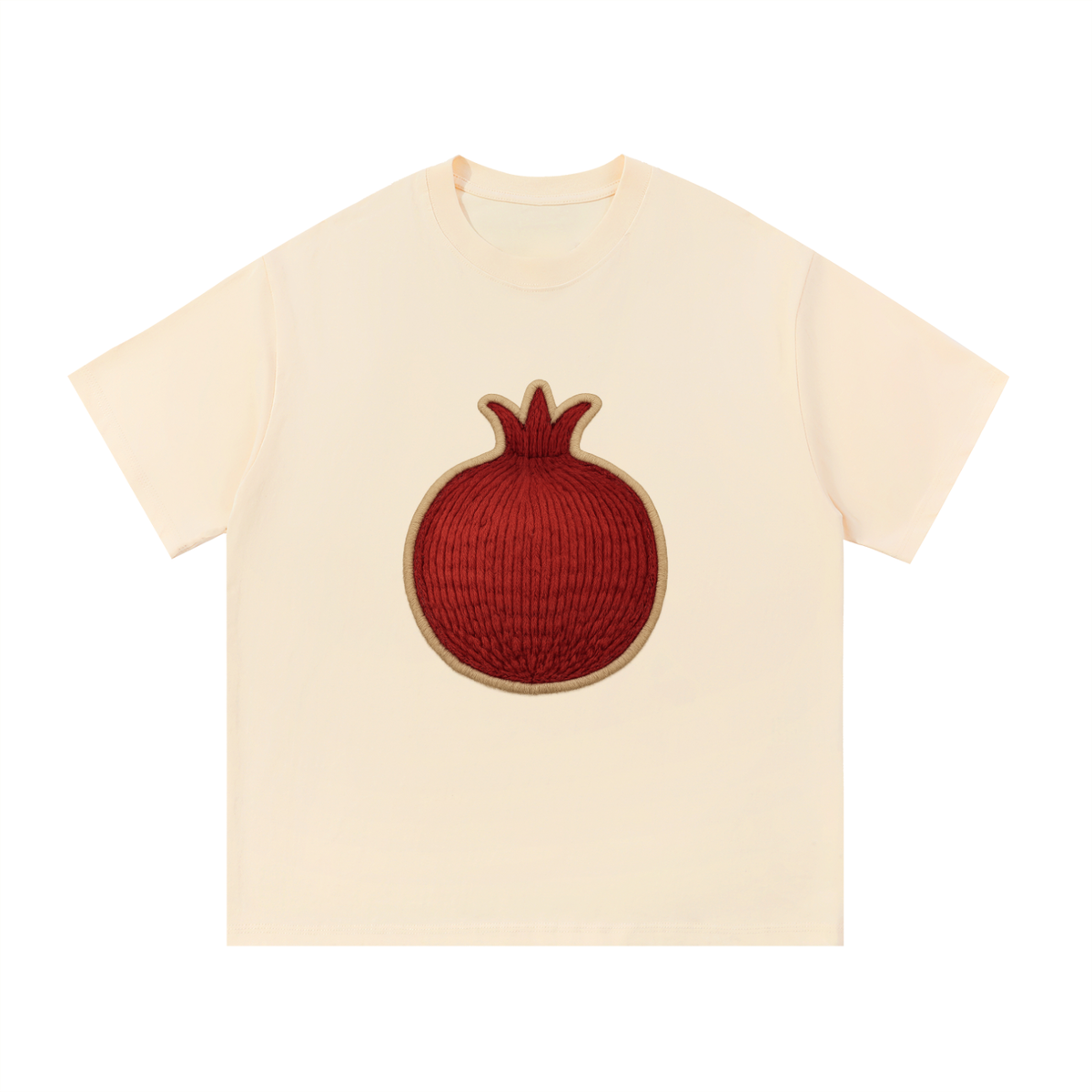 Big Stitched Whole Pom Cotton T-Shirt