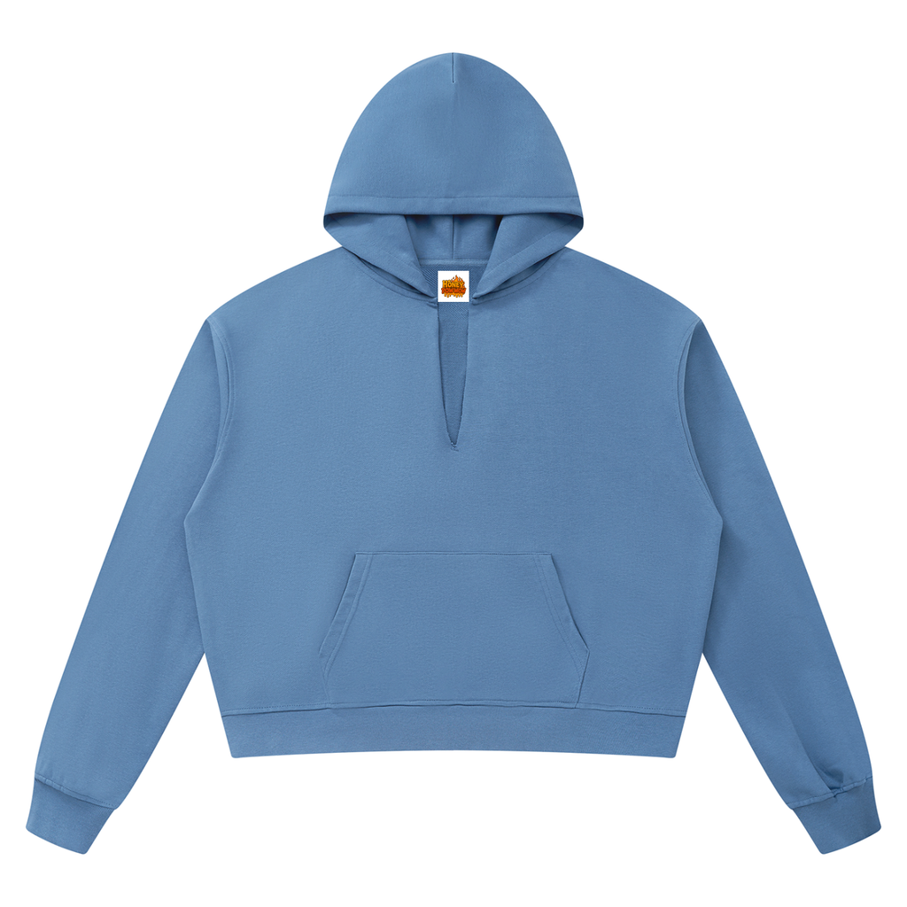 Mozzarellax Unisex Boxy Raw Edge Hoodie