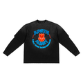 APSTA Street Neon Sunfade Hand-Frayed Faux Two-Piece T-Shirt