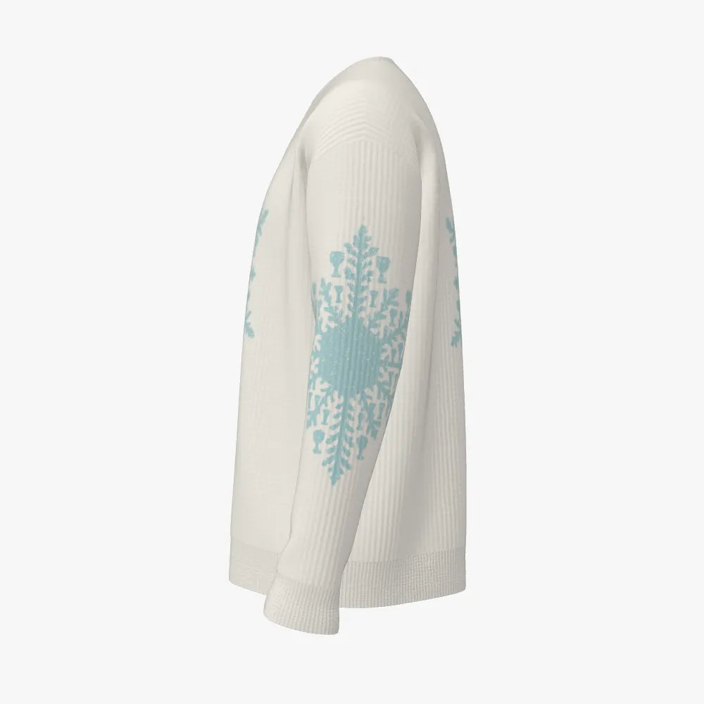 Vineyard SnowFlake Men's Oversized Crew Neck Pullover