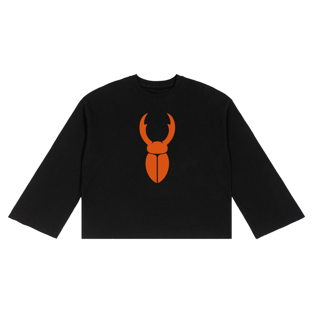 Staghorm Large Logo Unisex Waffle Raw Edge T-Shirt