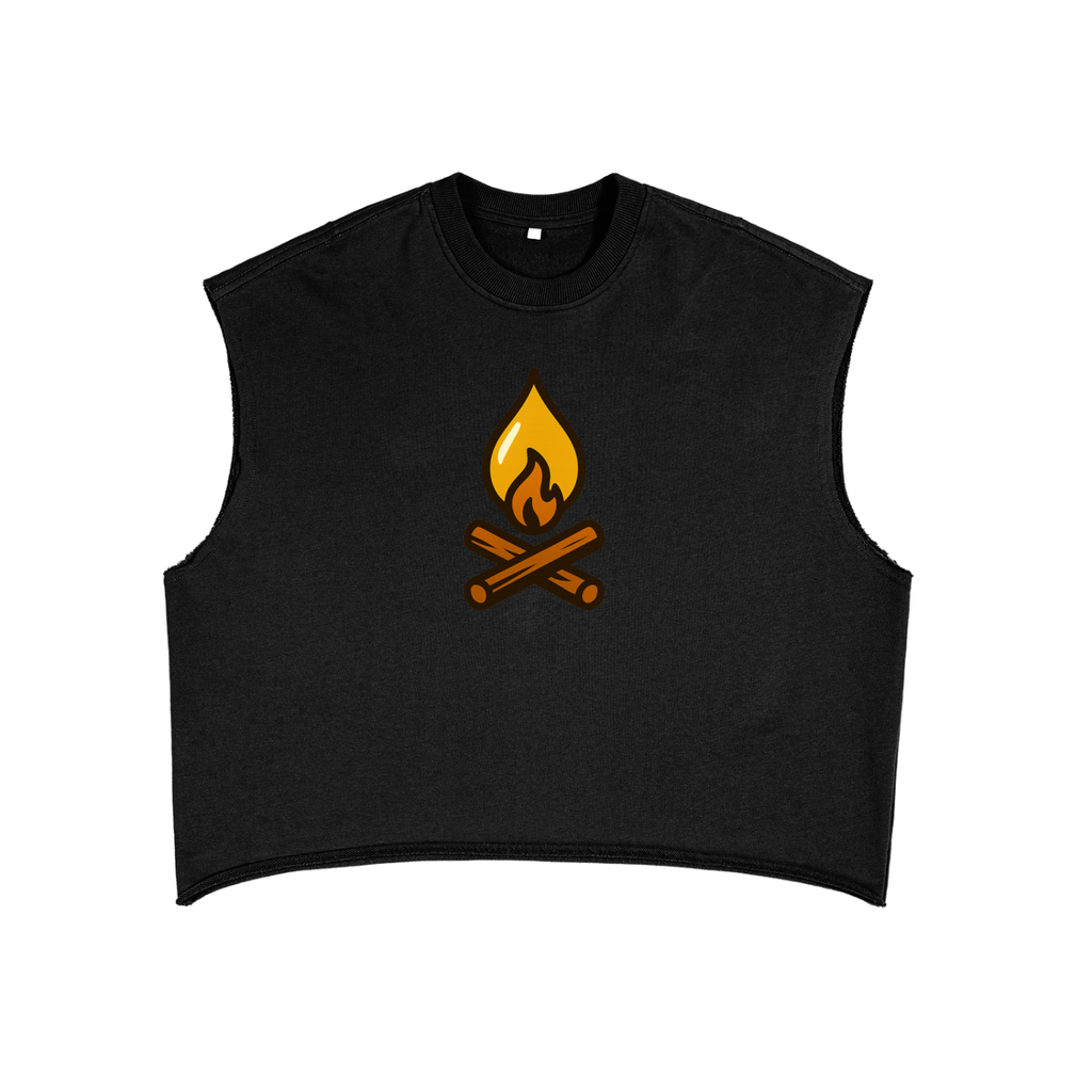 Honey PowWow French Terry Boxy Tank Top