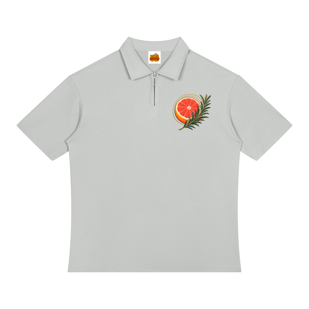 The Grocer Ingredients Unisex Color Block Quarter-Zip Polo Shirt