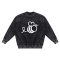 Bumbles Bee Snow Washed Hand-Frayed Sweatshirt