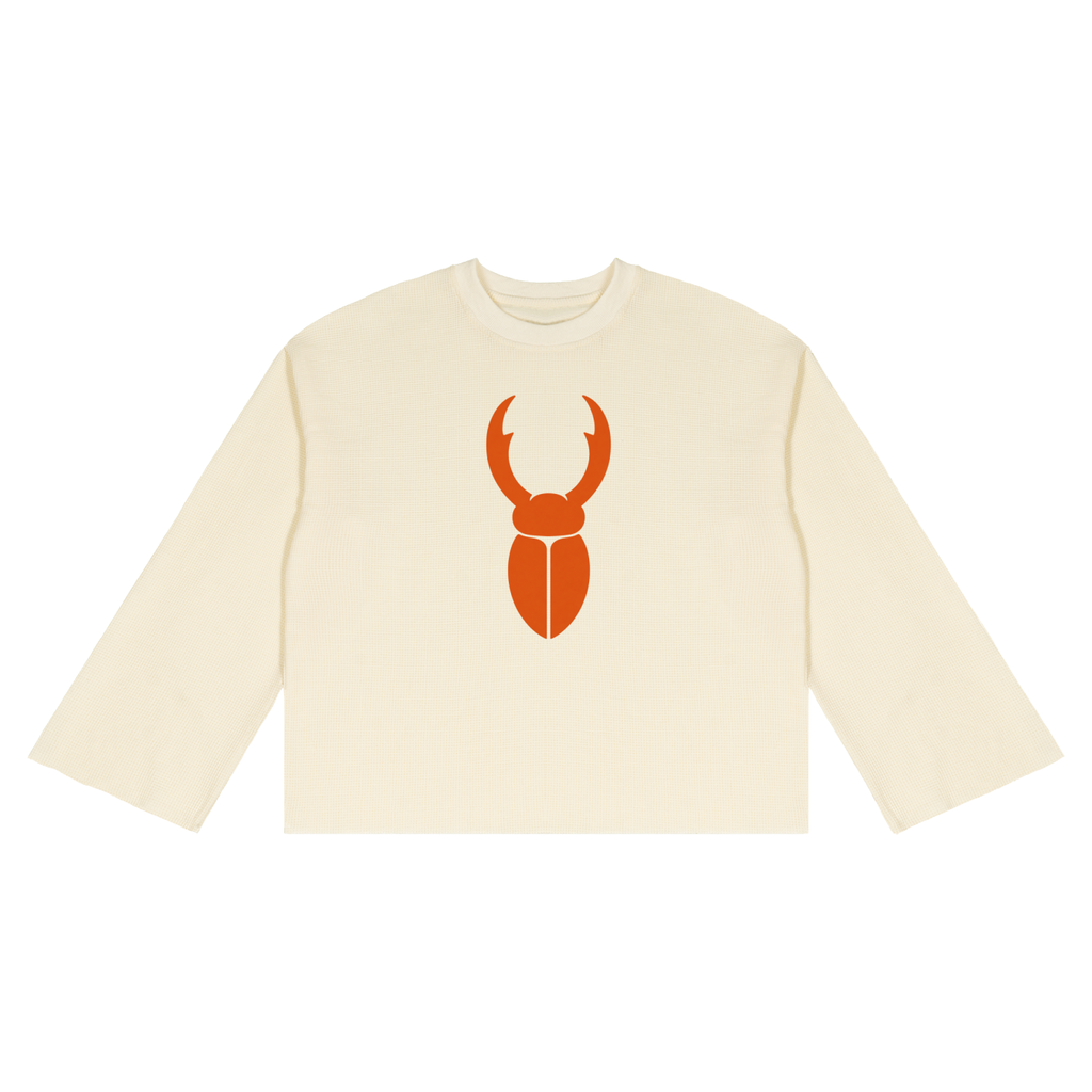 Staghorm Large Logo Unisex Waffle Raw Edge T-Shirt