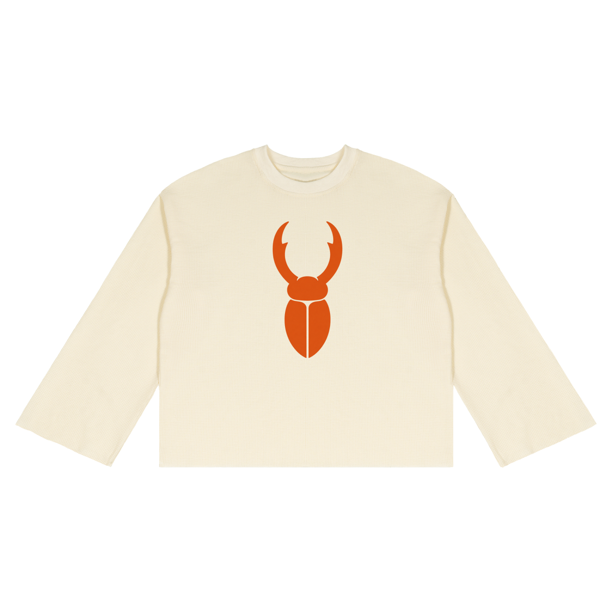 Staghorm Large Logo Unisex Waffle Raw Edge T-Shirt