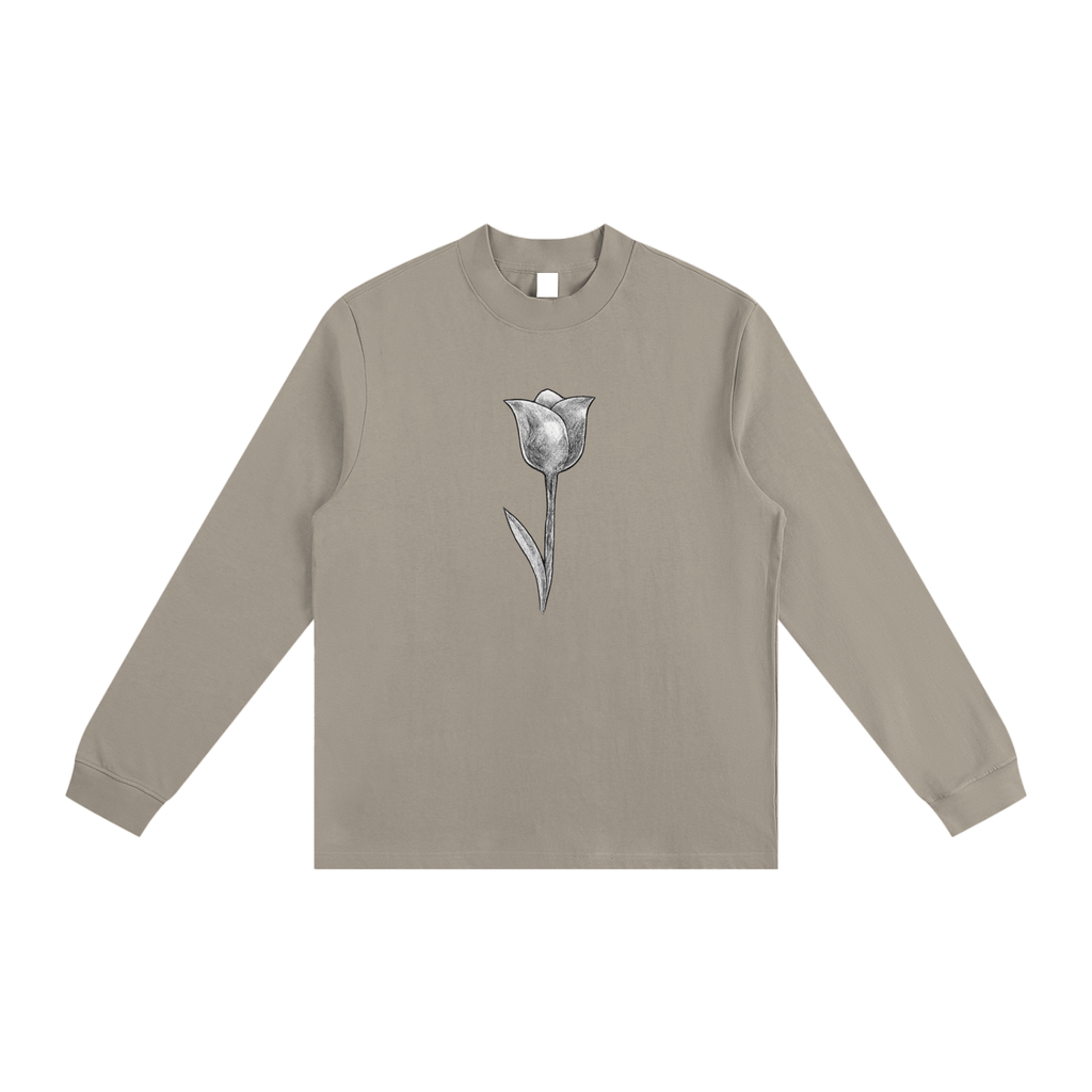 Tulip Front/ 293 State WaterColor Back Essential Non-Shrink Mock Neck Sweatshirt