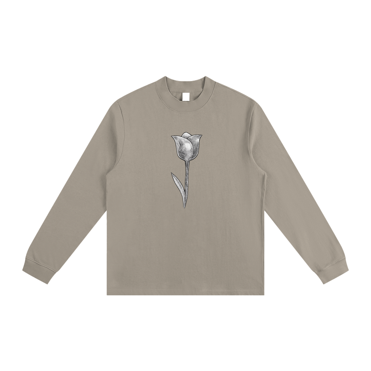 Tulip Front/ 293 State WaterColor Back Essential Non-Shrink Mock Neck Sweatshirt