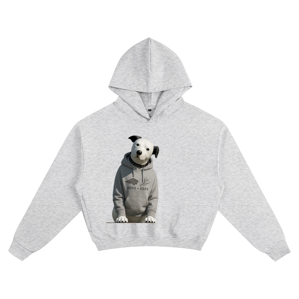 Nipper in a Dove Hoodie Cotton Cropped Hoodie