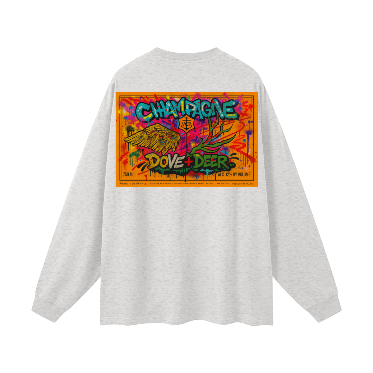 D+D Clic Graffiti Oversized Unisex Long Sleeve T-Shirt