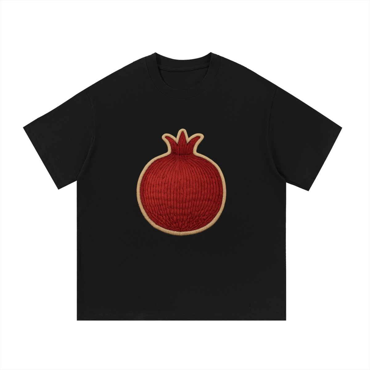 Big Stitched Whole Pom Cotton T-Shirt