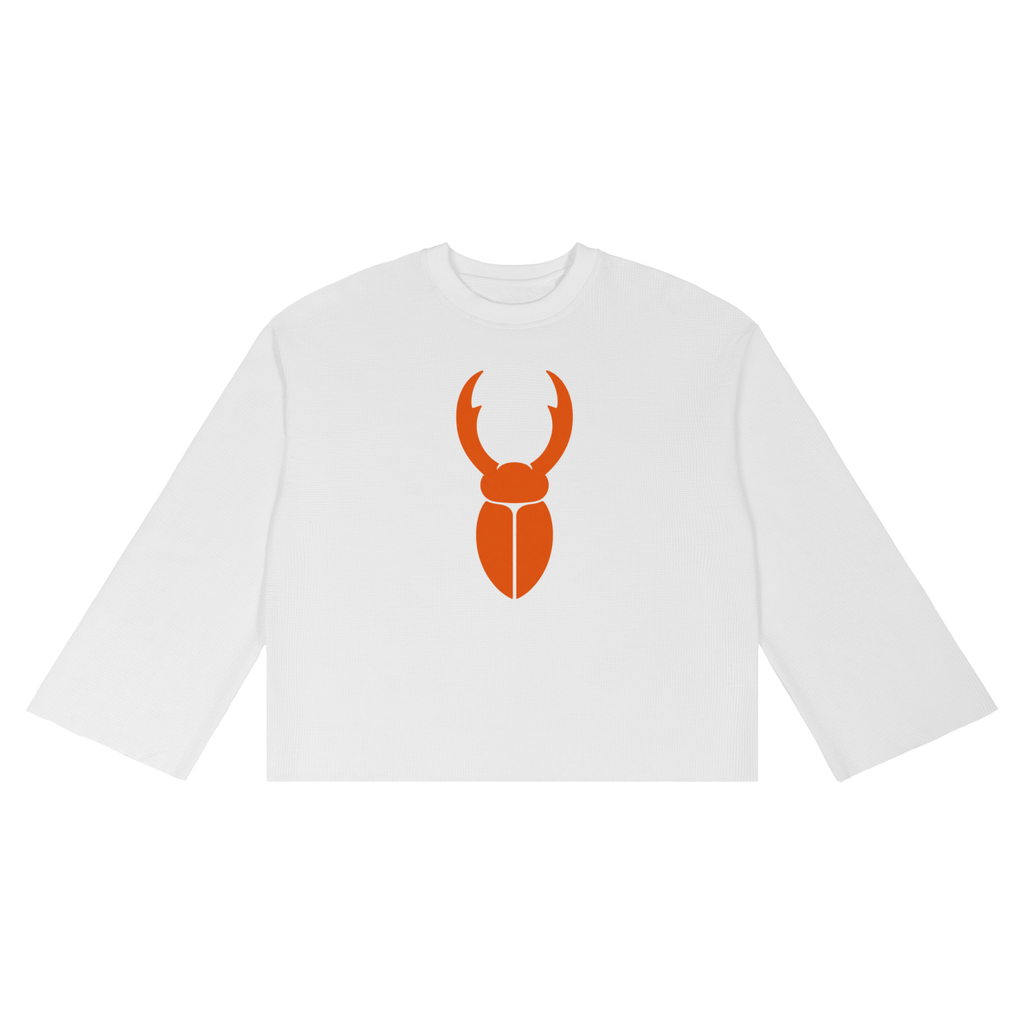 Staghorm Large Logo Unisex Waffle Raw Edge T-Shirt