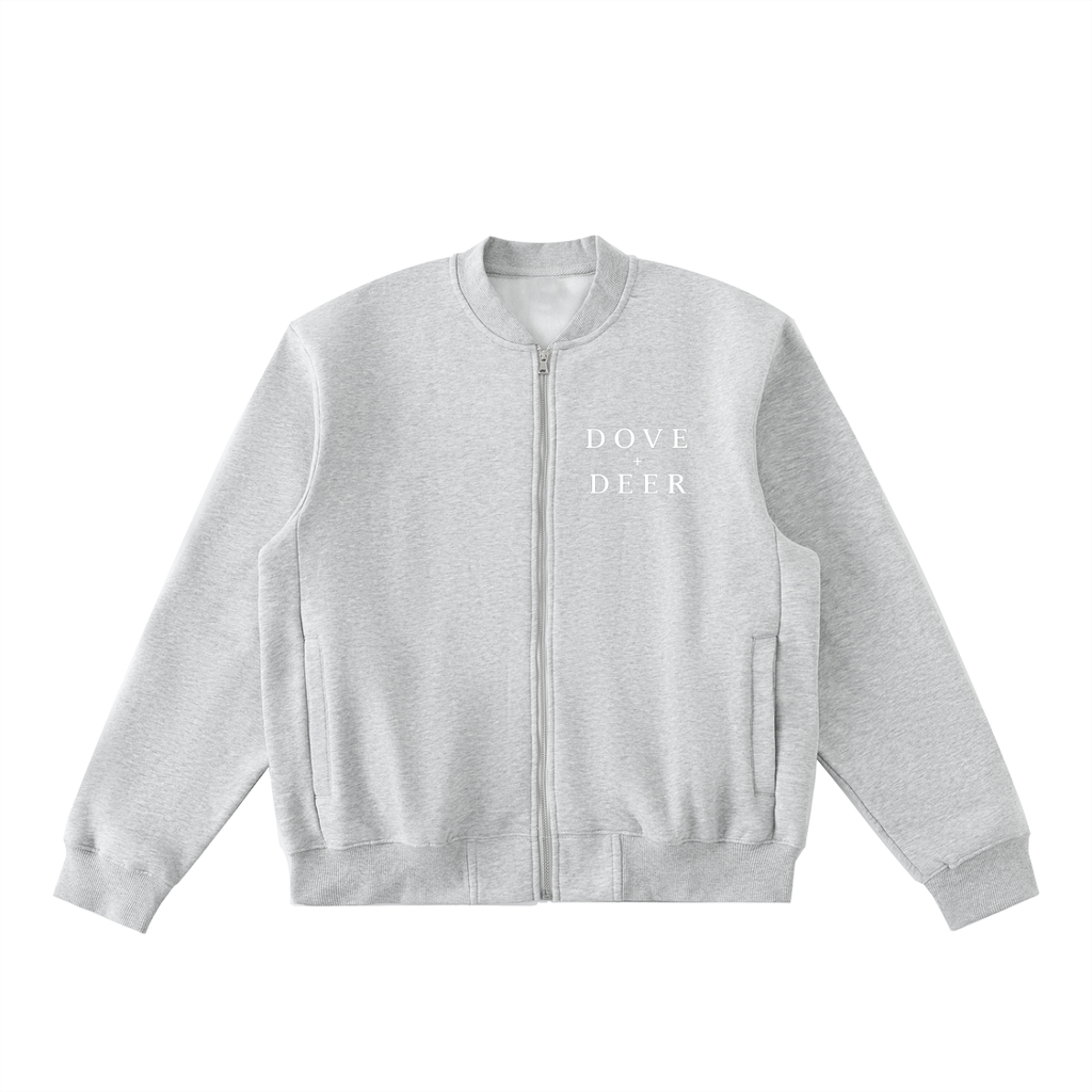 The Grocer Zip-Up Fleeced Varsity Jacket