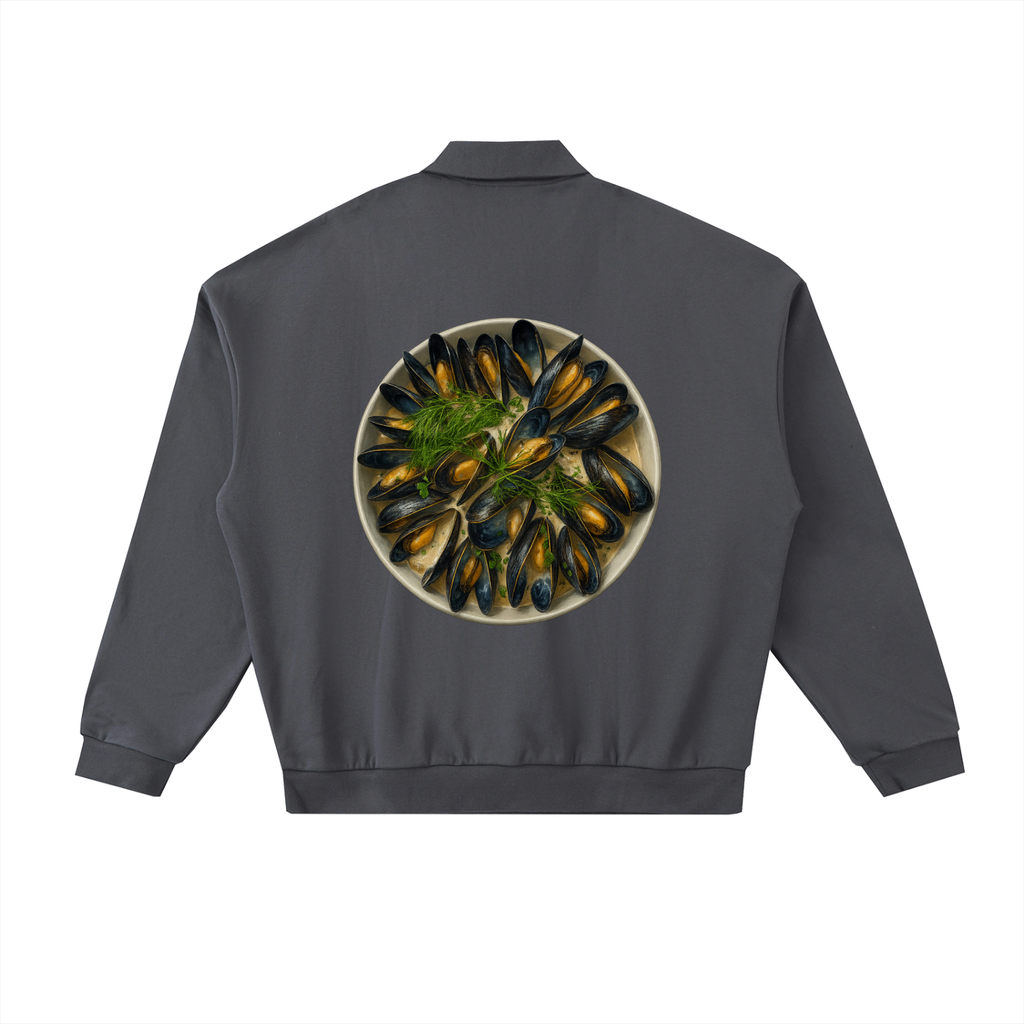 Mussel Shirt Heavyweight Fleece Polo Sweatshirt