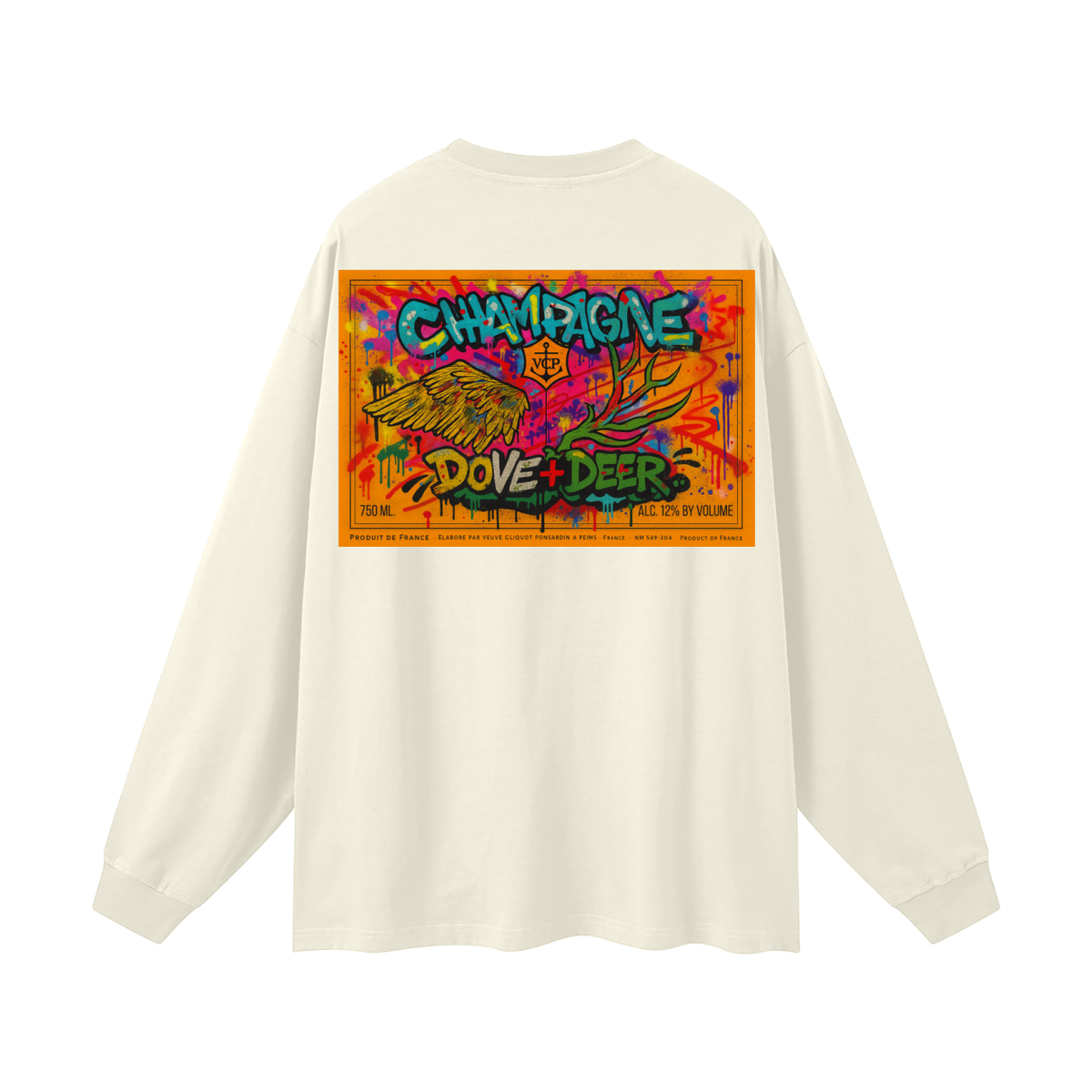 D+D Clic Graffiti Oversized Unisex Long Sleeve T-Shirt