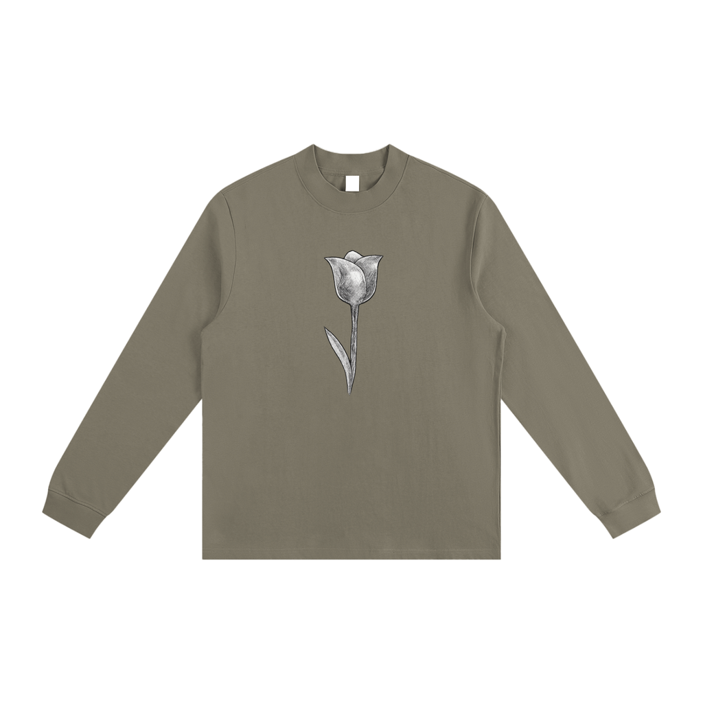 Tulip Front/ 293 State WaterColor Back Essential Non-Shrink Mock Neck Sweatshirt