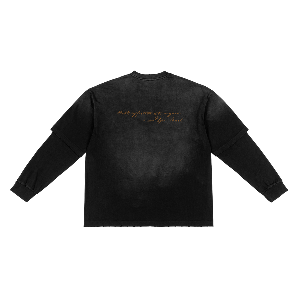 Buel House Sunfade Hand-Frayed Faux Two-Piece T-Shirt