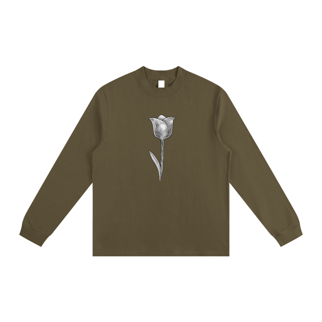 Tulip Front/ 293 State WaterColor Back Essential Non-Shrink Mock Neck Sweatshirt