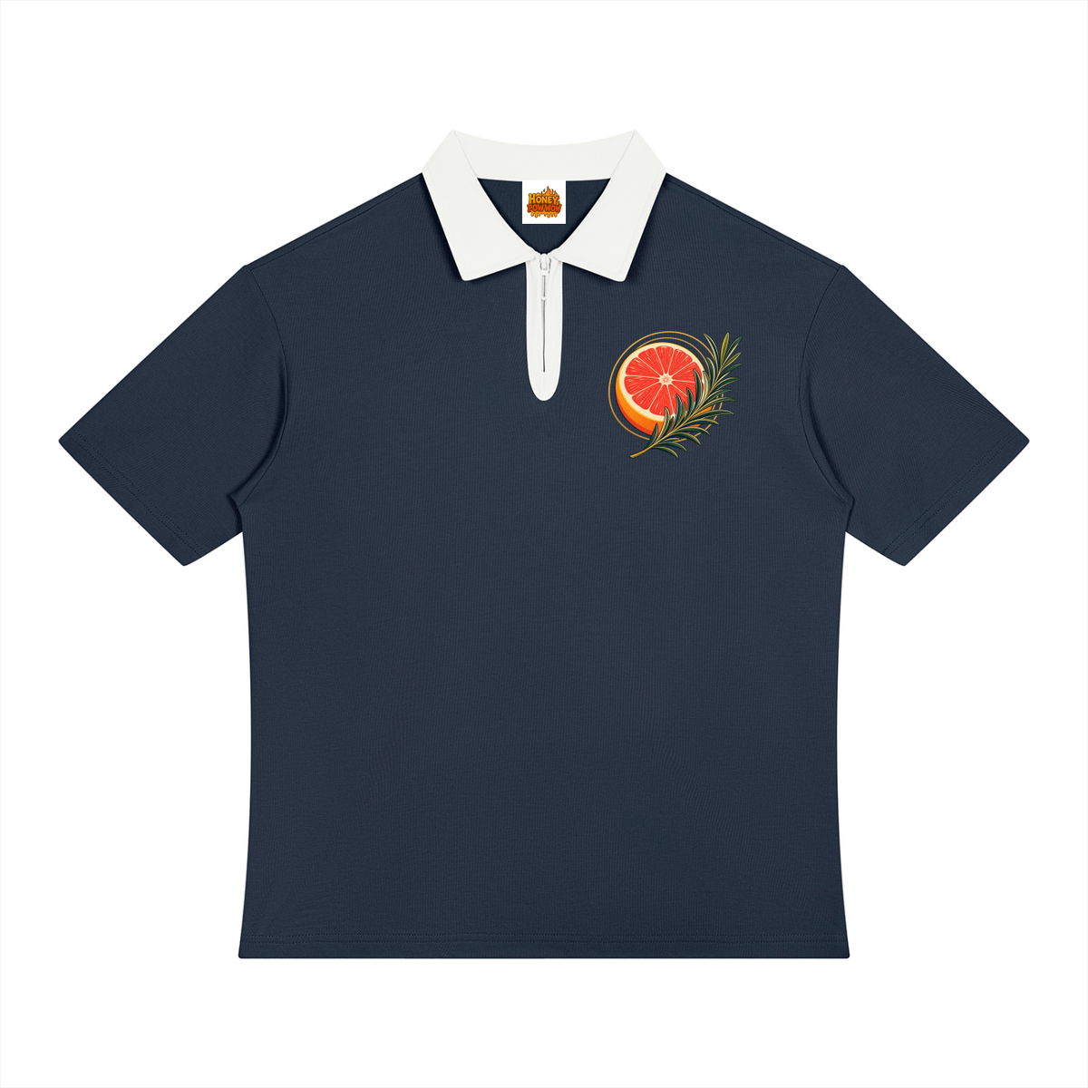 The Grocer Ingredients Unisex Color Block Quarter-Zip Polo Shirt
