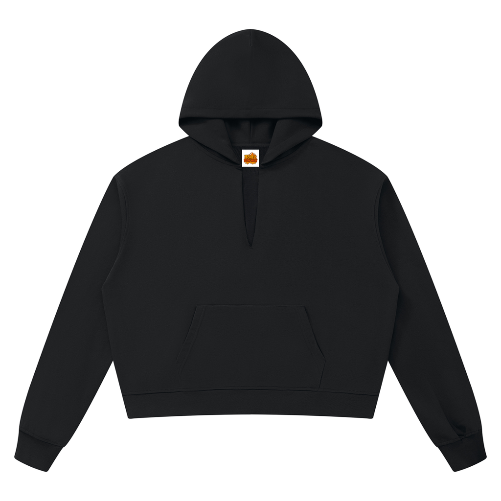 Mozzarellax Unisex Boxy Raw Edge Hoodie