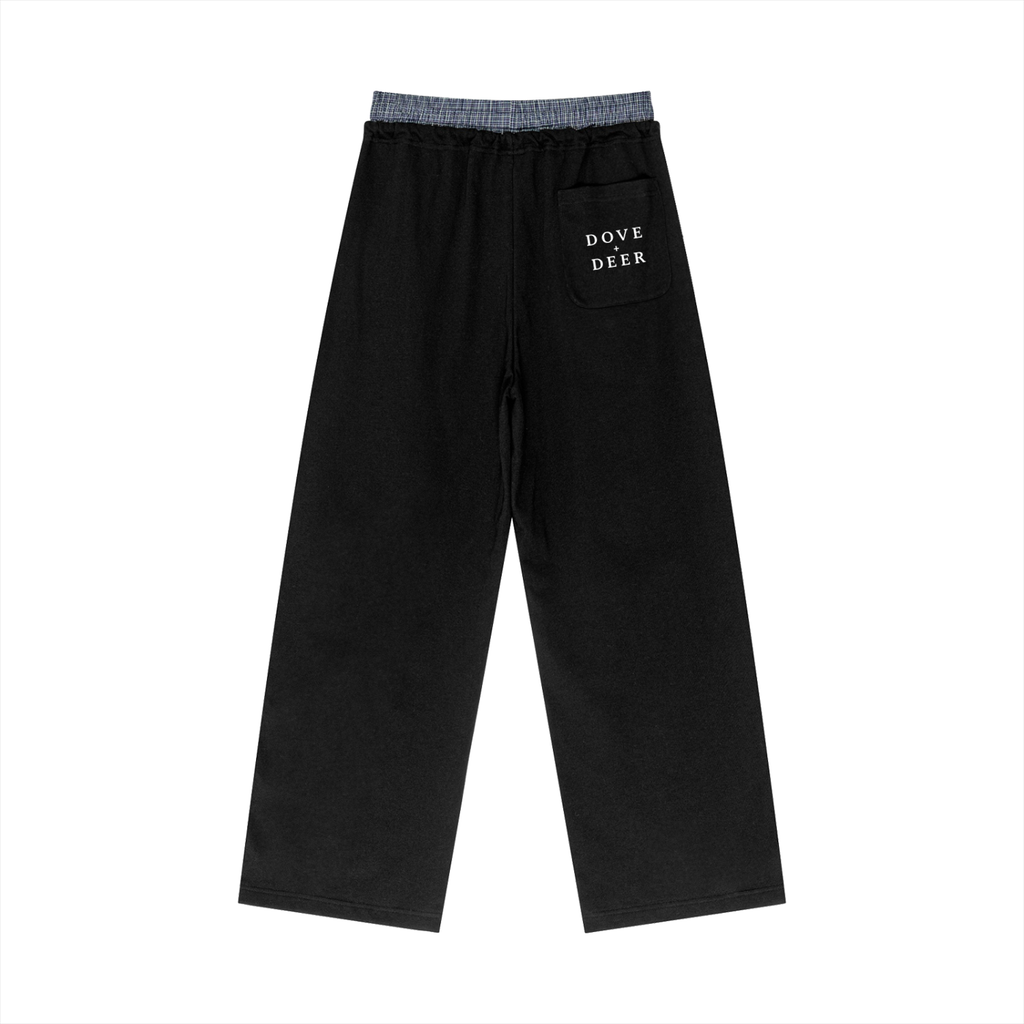 D+D Espressotini Plaid Contrast Waist Pants