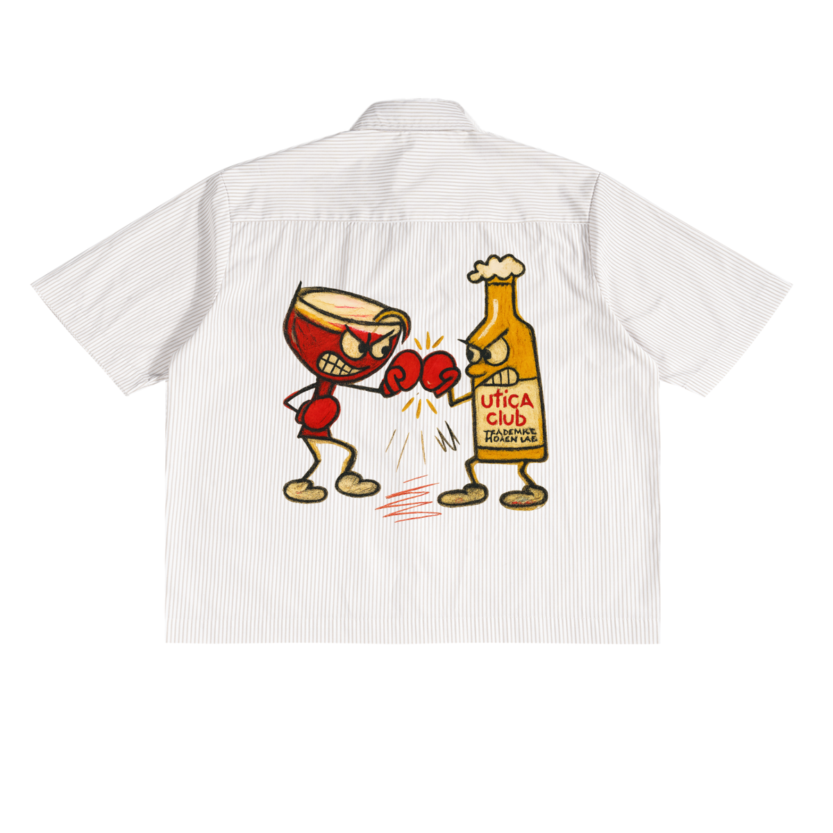 Dove Vs Deer Oversized Vertical Stripe Boxy Shirt