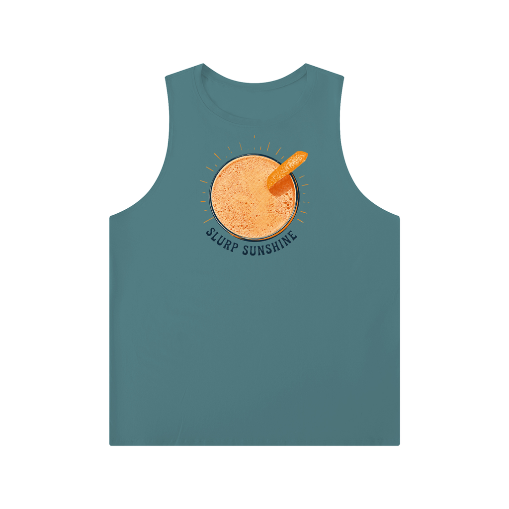 Slurp of Sunshine Men's Solid Color Crewneck Tank Top