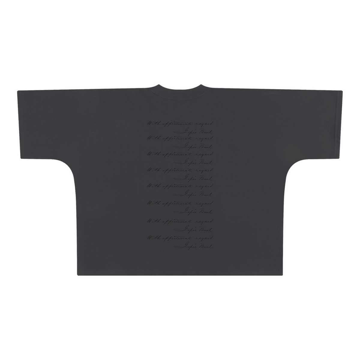 With Affectionate Regards Oversized One-Piece Boxy T-Shirt
