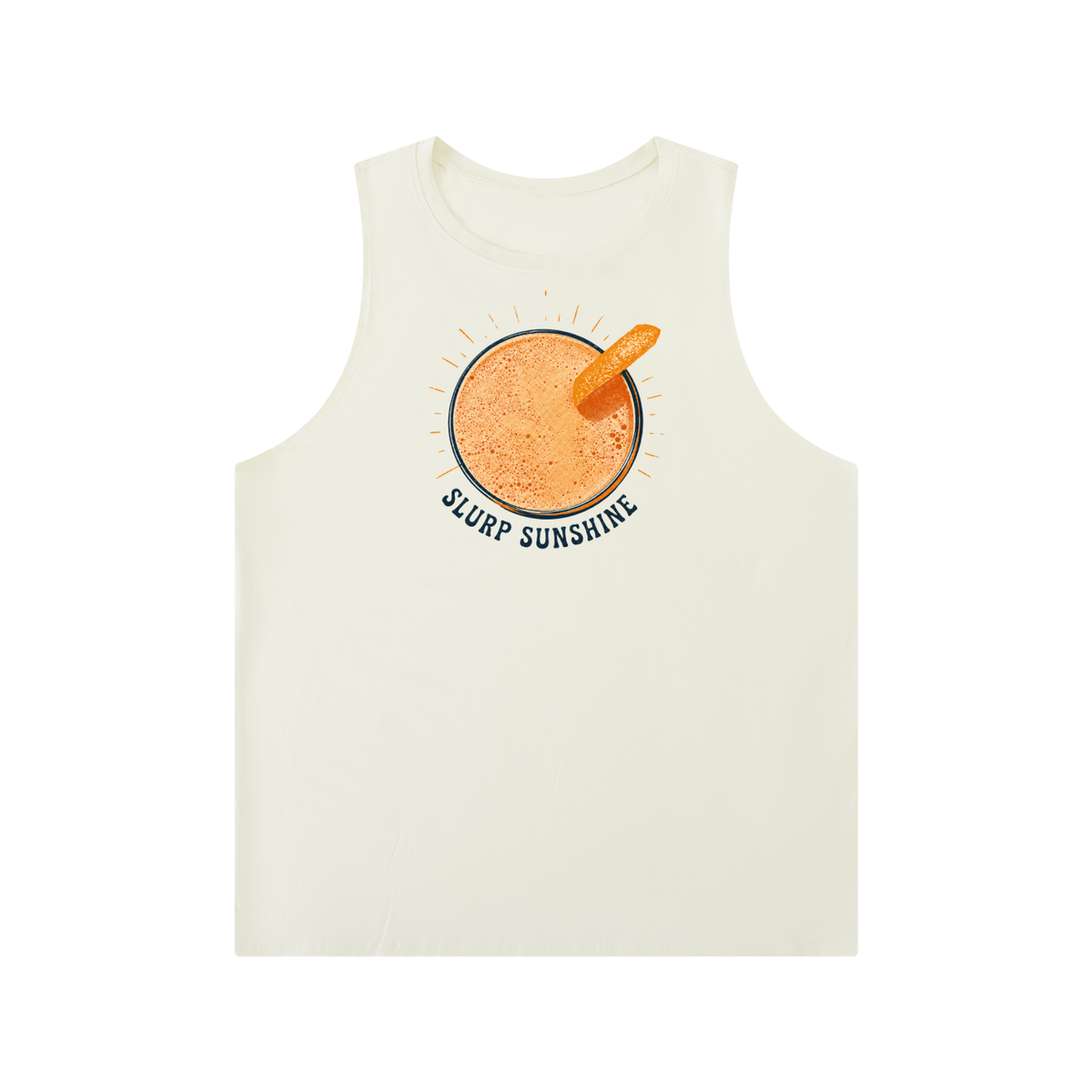 Slurp of Sunshine Men's Solid Color Crewneck Tank Top