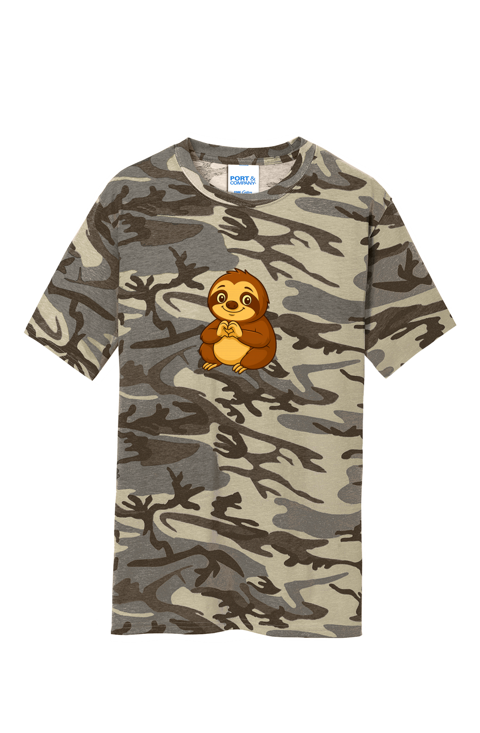 Love Sloth Core Cotton Camo Tee