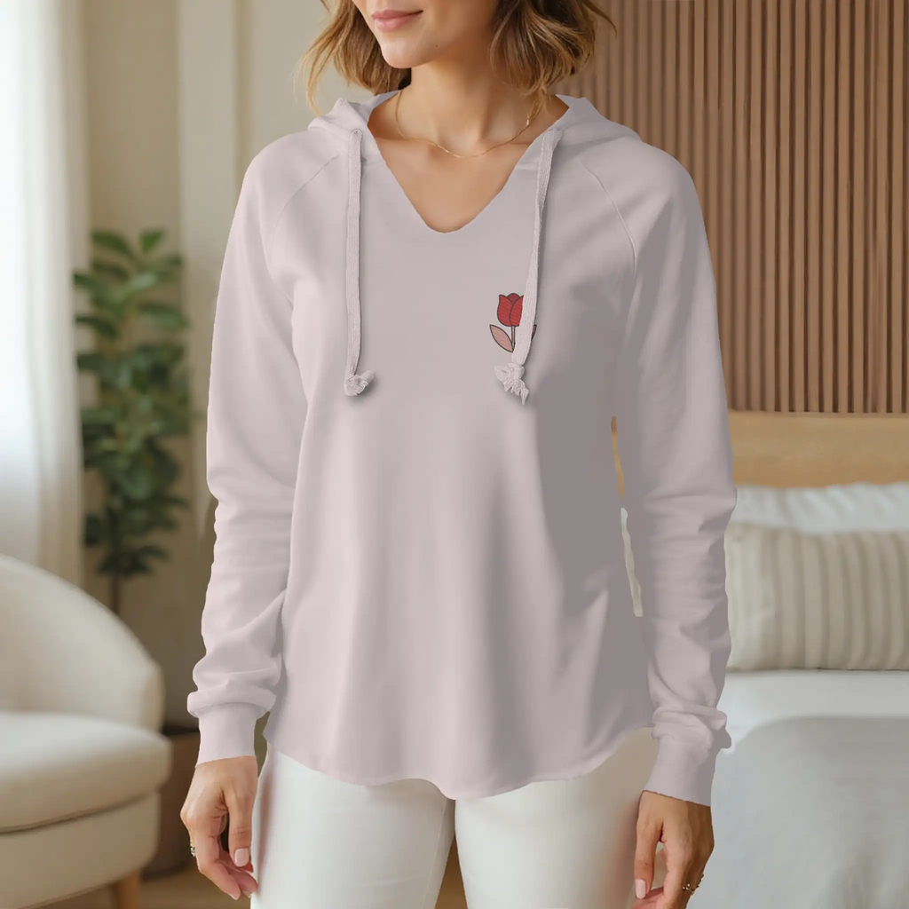 Capital Tulip Womens Lightweight  Wash Hooded Sweatshirt