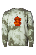 Honey Hour Tie Dye Olive Crew Neck