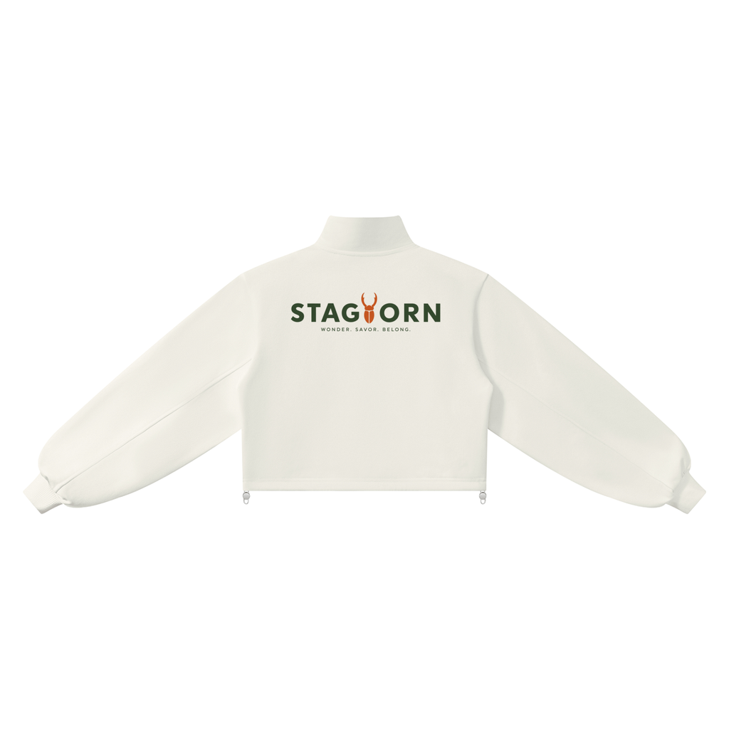 Staghorn Logo Women’s Mock-Neck Quarter-Zip Sweatshirt