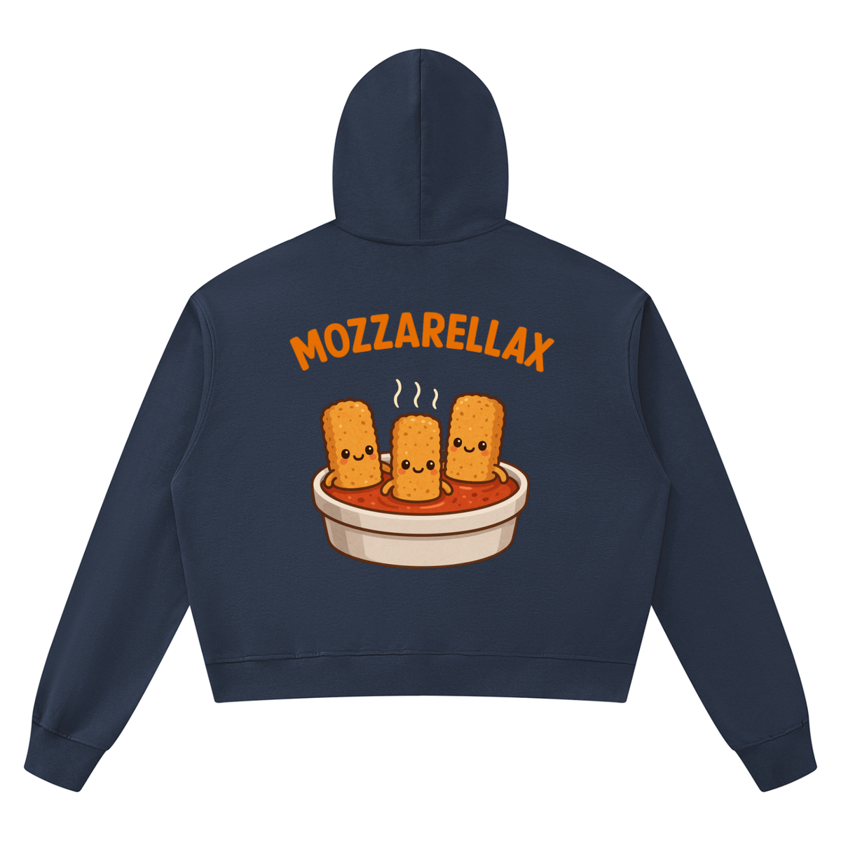 Mozzarellax Unisex Boxy Raw Edge Hoodie