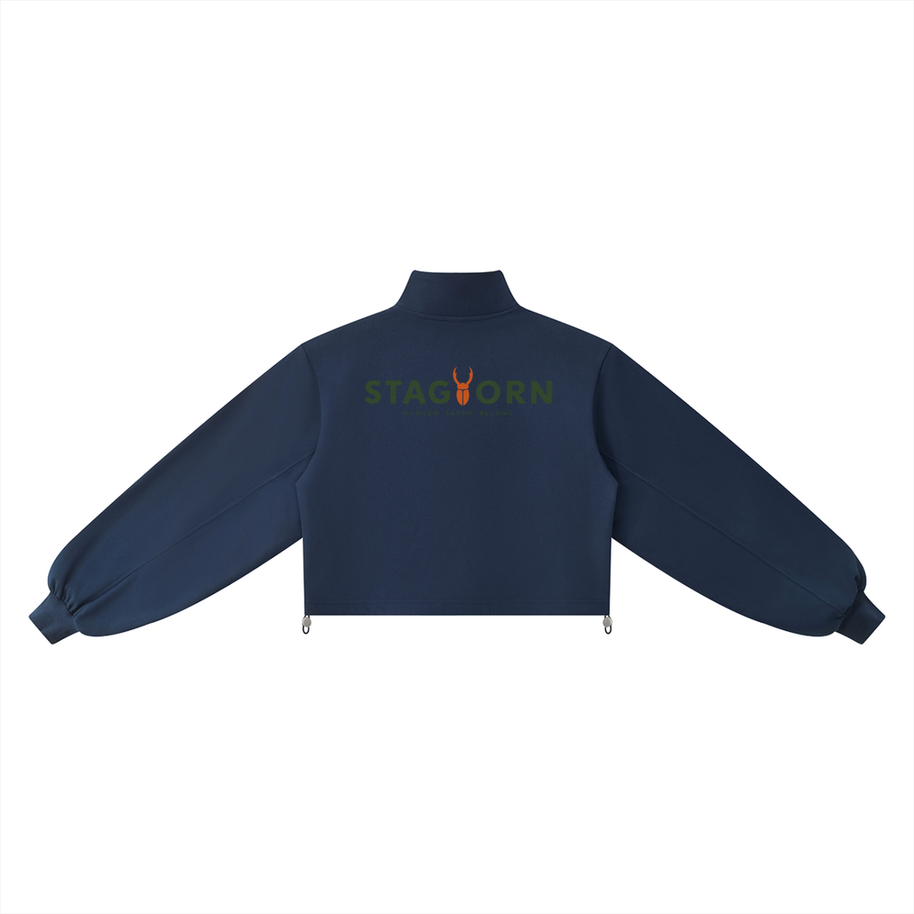 Staghorn Logo Women’s Mock-Neck Quarter-Zip Sweatshirt