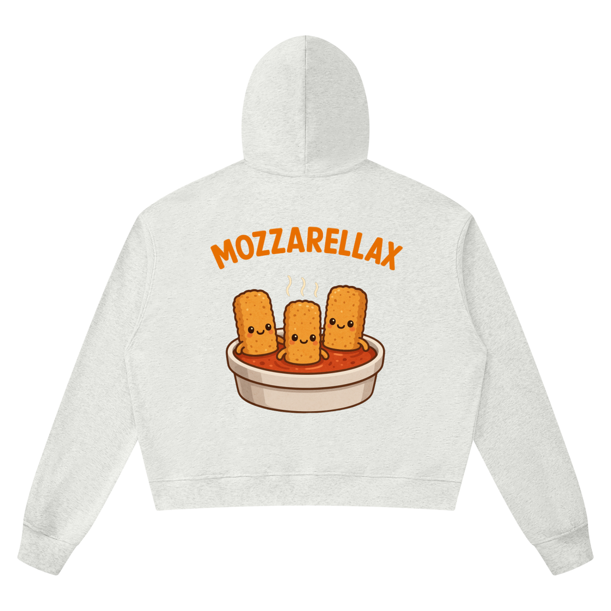 Mozzarellax Unisex Boxy Raw Edge Hoodie