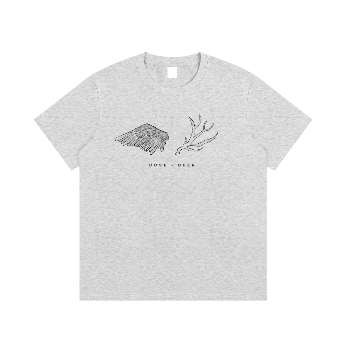 Dove + Deer Logo Cotton T-Shirt