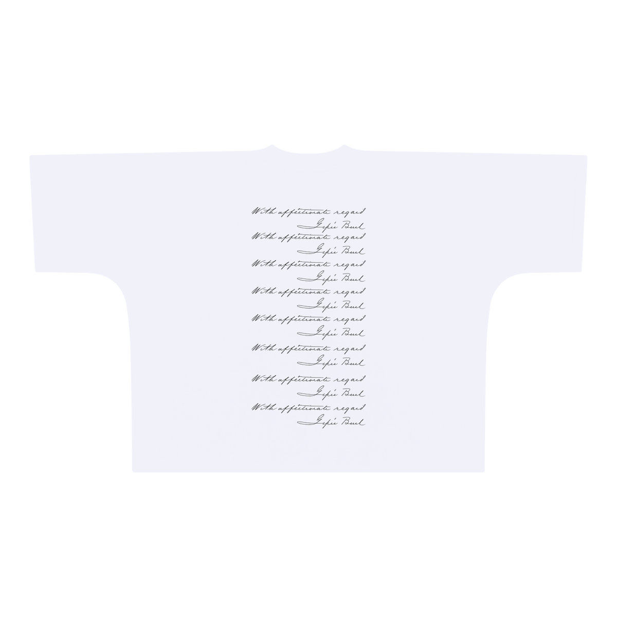 With Affectionate Regards Oversized One-Piece Boxy T-Shirt