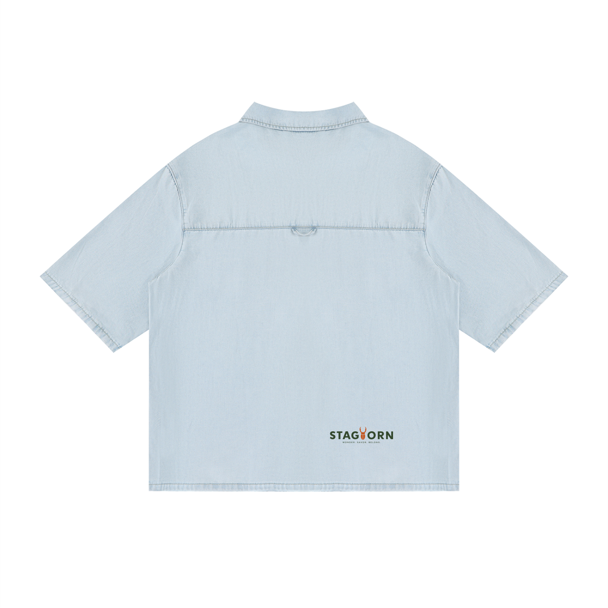Staghorn Logo Unisex Vintage Wash Drop Shoulder Lyocell Shirt