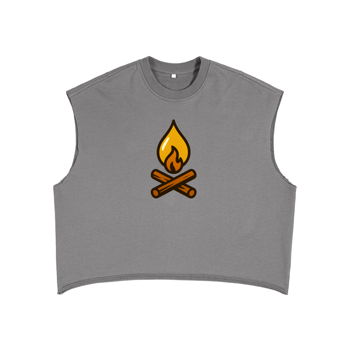 Honey PowWow French Terry Boxy Tank Top