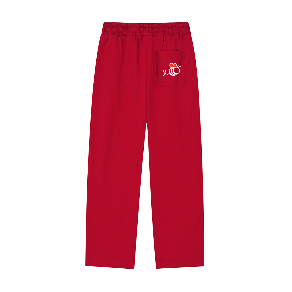Bumbles Heart Wing Reflection Striped Straight-Leg Sweatpants