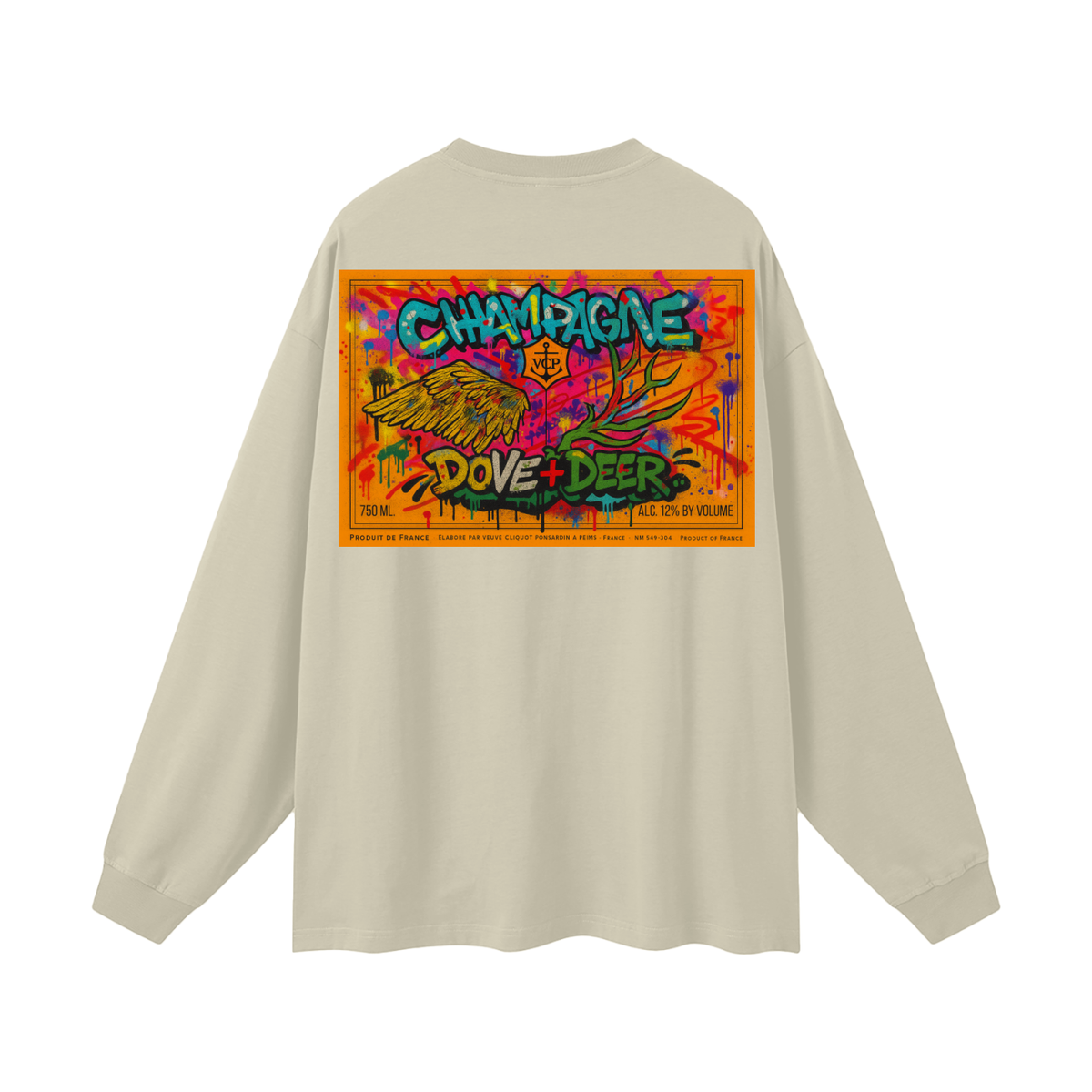 D+D Clic Graffiti Oversized Unisex Long Sleeve T-Shirt