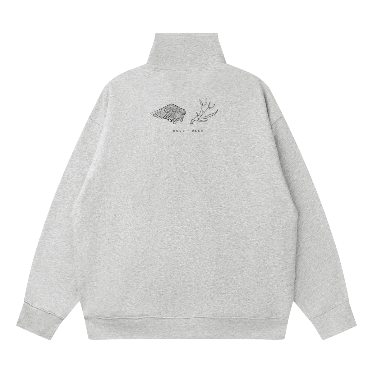 The Egg Heart Quarter-Zip Drop Shoulder Sweatshirt