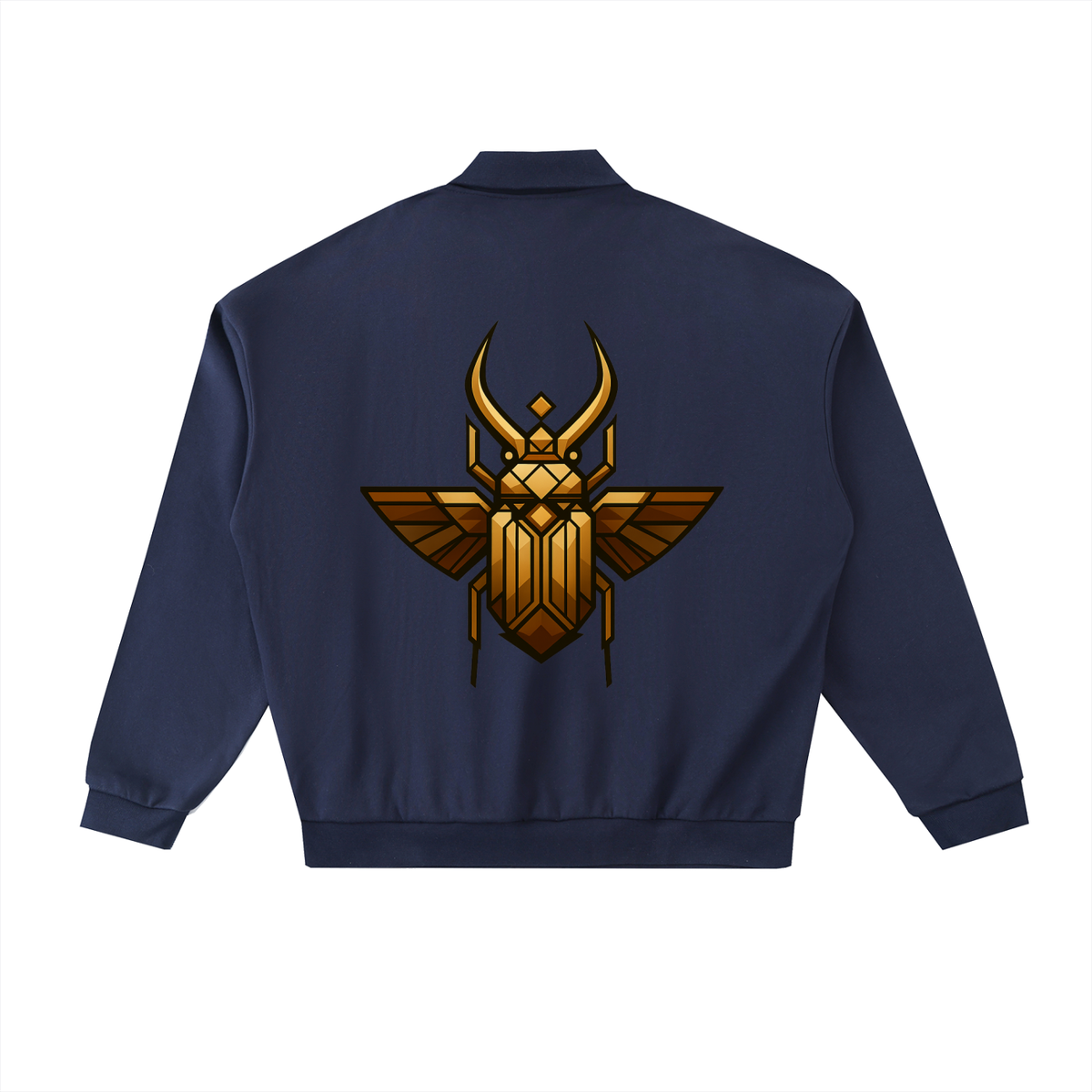 Geometric Beetle Heavyweight Fleece Polo Sweatshirt