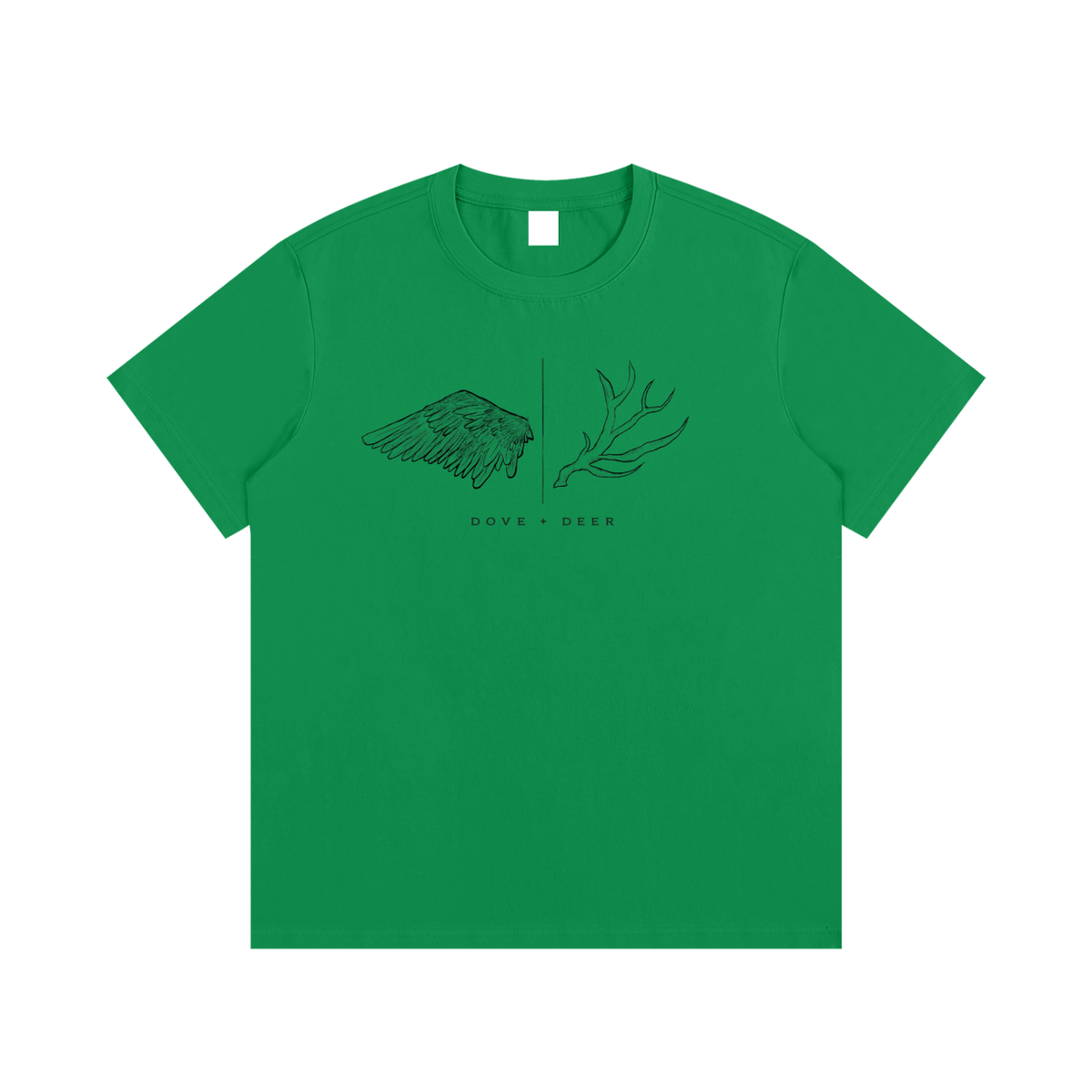 Dove + Deer Logo Cotton T-Shirt