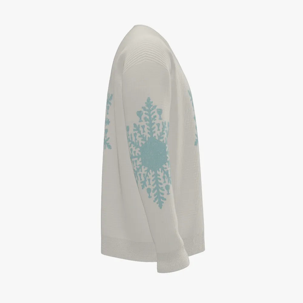 Vineyard SnowFlake Men's Oversized Crew Neck Pullover
