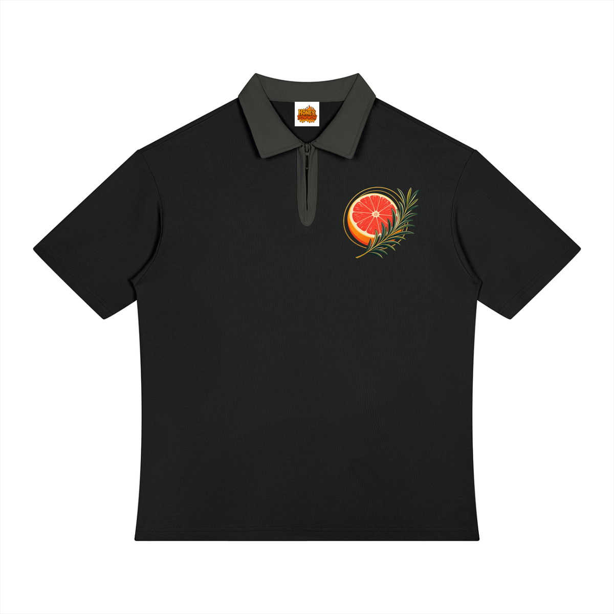 The Grocer Ingredients Unisex Color Block Quarter-Zip Polo Shirt